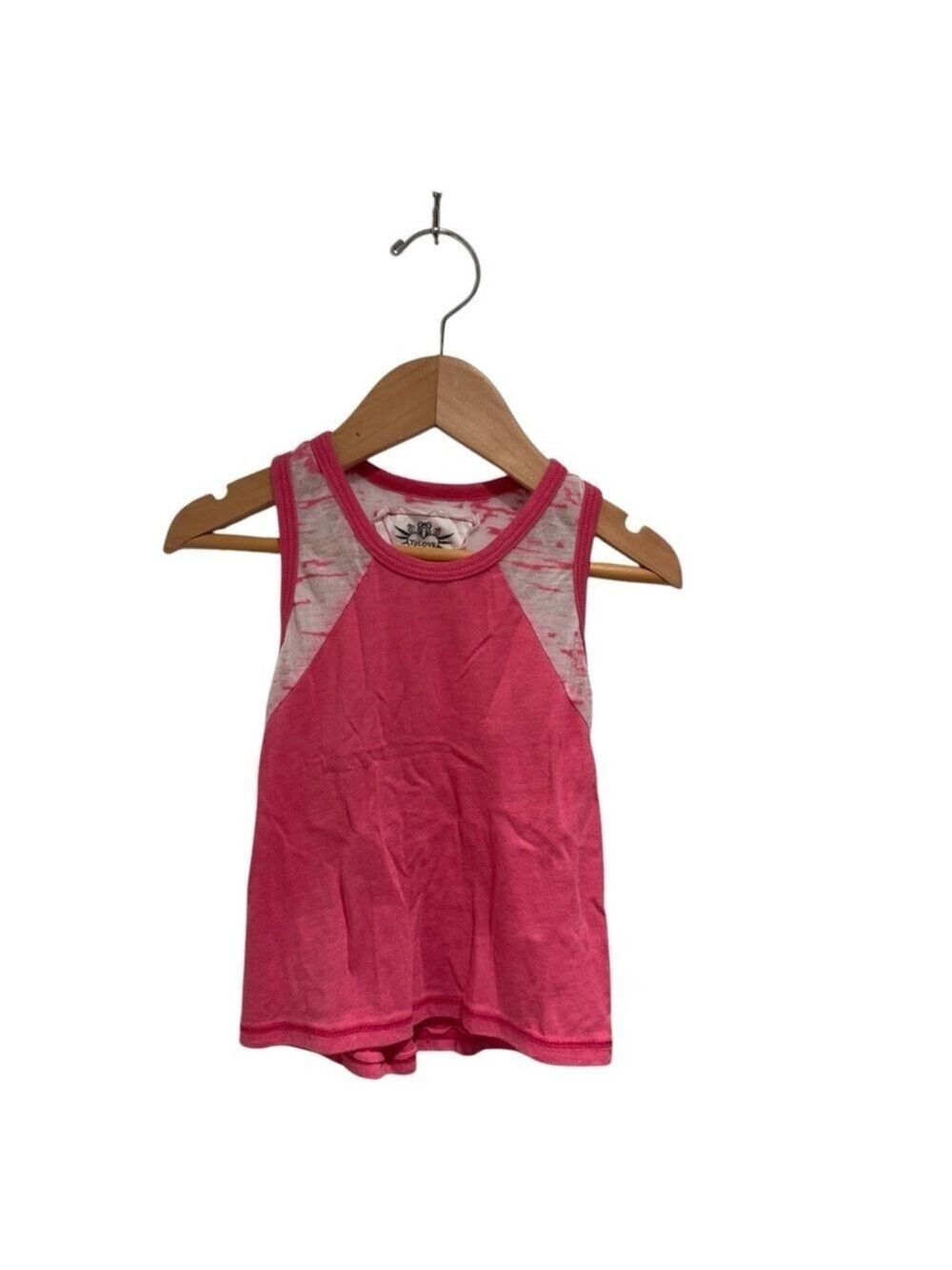 T2 Love Pink & White Kids Tank Top - size 2